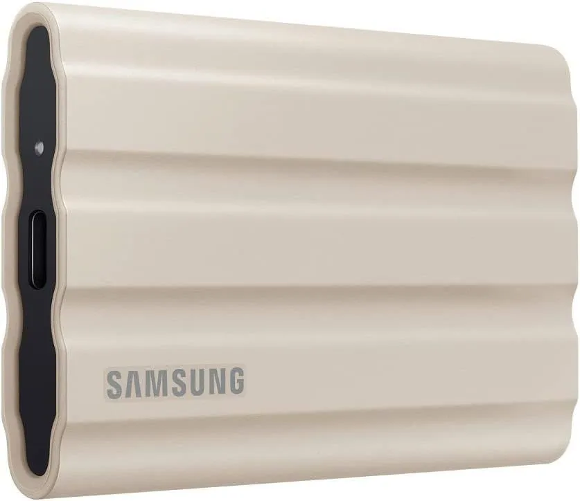 SAMSUNG T7 Shield Portable External Solid State Drive USB 3.2 1TB , IP65 Water Resistant, Compatible with PC / Mac / Android / Gaming Consoles (MUPE1T0K/AM), Beige