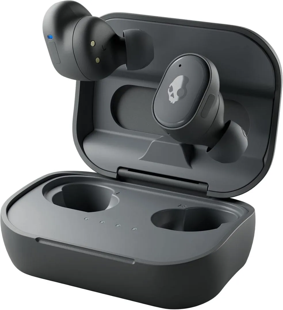 Skullcandy Grind In-Ear Wireless Earbuds, 40 Hr Battery, Skull-iQ, Alexa Enabled, Microphone, Works with iPhone Android and Bluetooth Devices - Chill Grey, S2GTW-P744