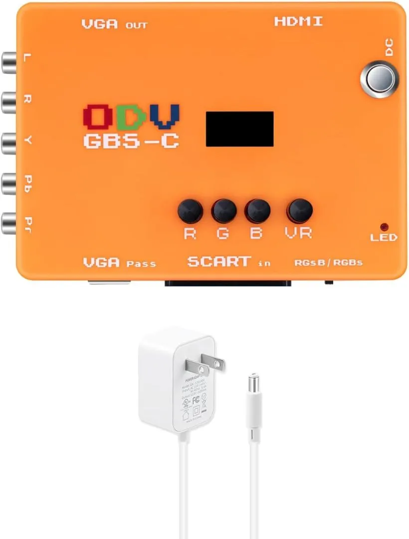 Mcbazel ODV-GBS-C Component VGA/Scart to VGA/HDMI Scan Converter for Retro Gaming Console with US Plug