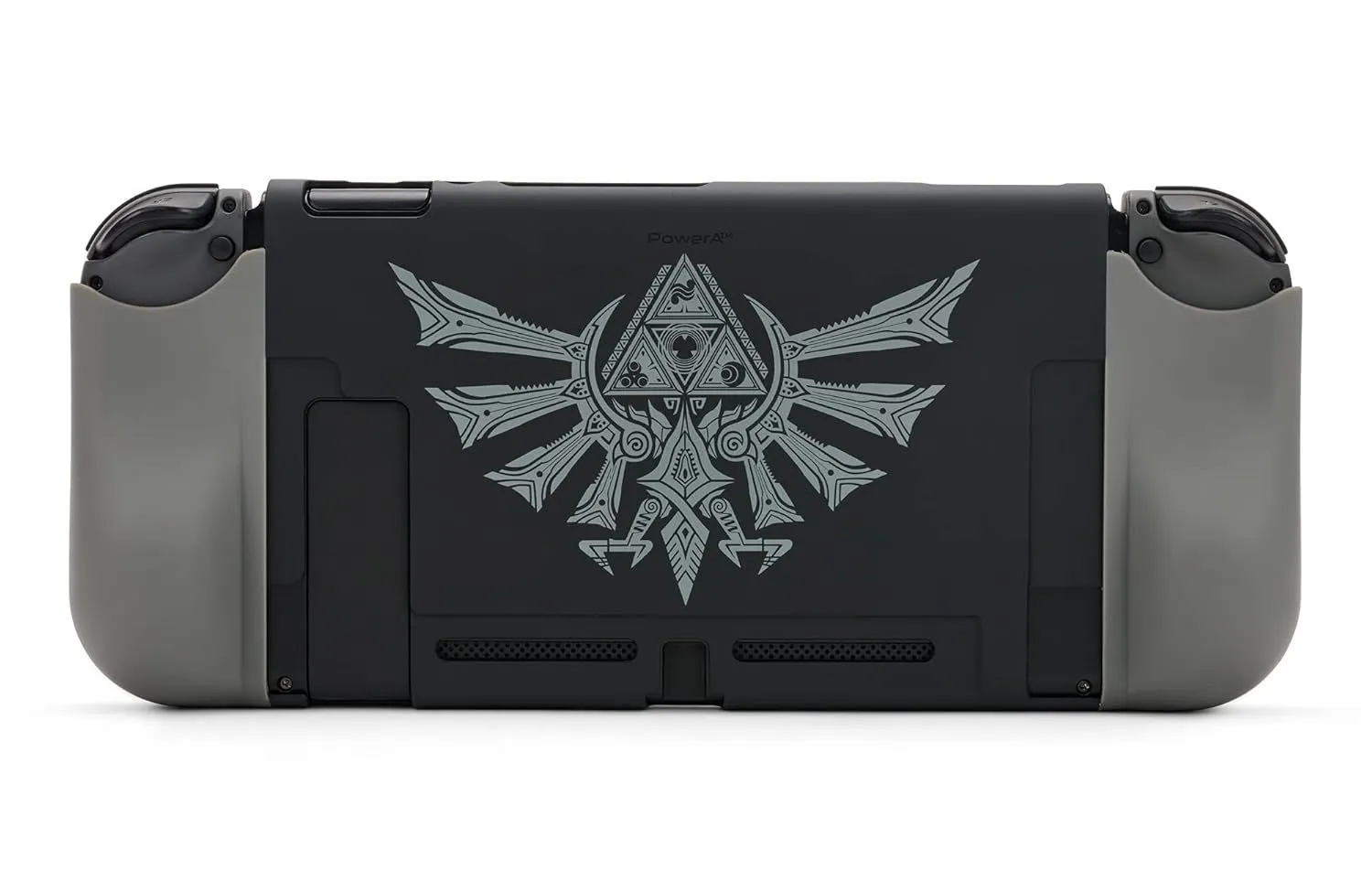 PowerA Console Shield for Nintendo Switch - Silver Hyrule Crest, Nintendo Switch, Protective Case, Gaming Case, Grip, Console Case, Accessories Storage, Officially Licensed