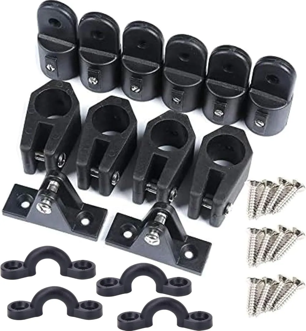 MX Bimini Top Fitting Hardware Set Fit 7/8",Boat Jaw Slide,Cap Eye End,Deck Hinge