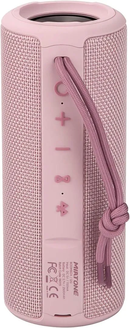 MIATONE Boombox Outdoor Portable Bluetooth Speaker Waterproof Wireless Speakers Valentines Day Gifts for Women Mom Her - Pink