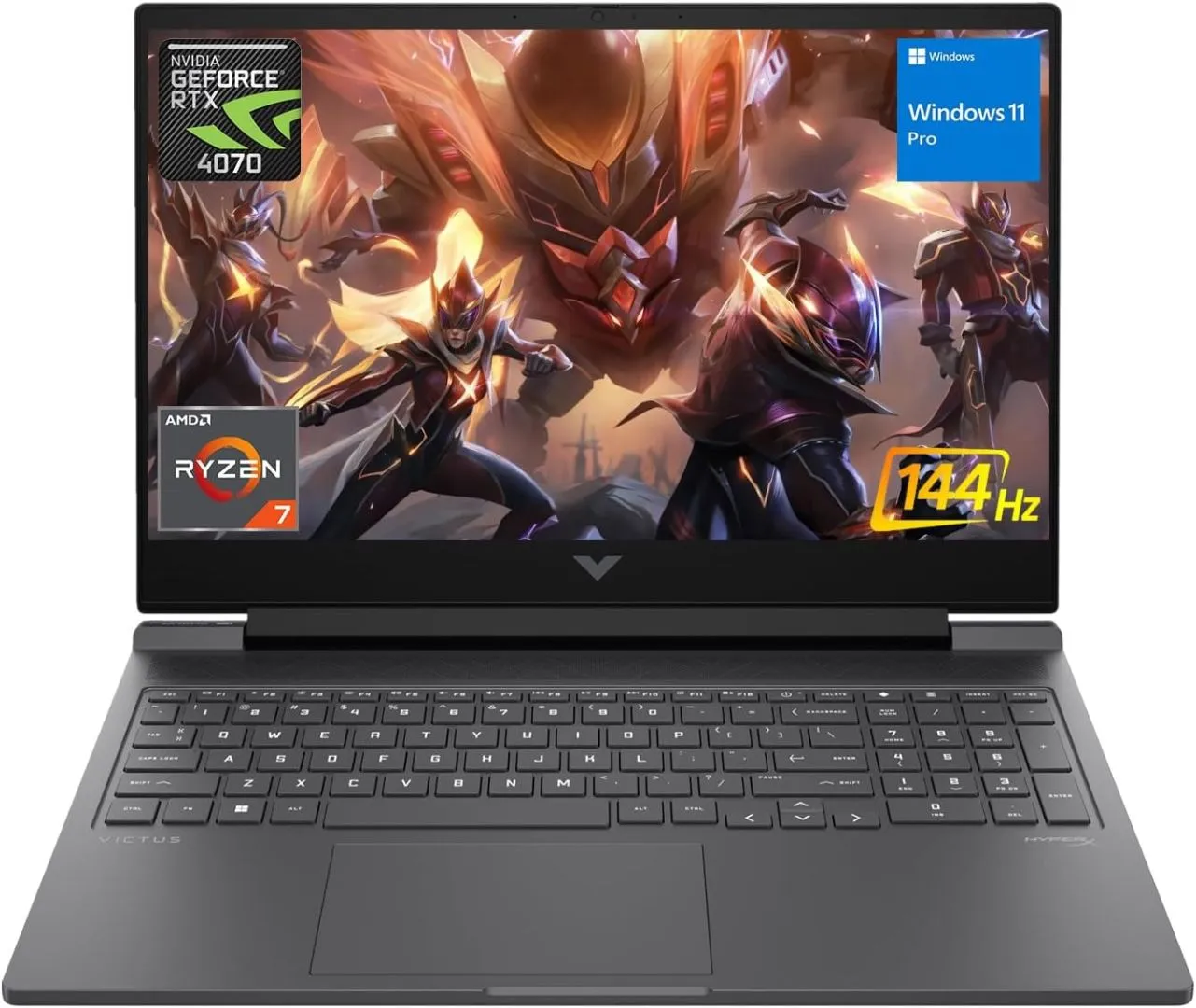 HP Victus 16.1 Ryzen 7 RTX 4070 Premium Gaming Laptop, 16.1" FHD 144Hz, AMD Ryzen 7 8845HS (Beats i7-1355U), NVIDIA GeForce RTX 4070, 64GB DDR5 RAM, 2TB SSD, HDMI, Wi-Fi 6, Windows 11 Pro
