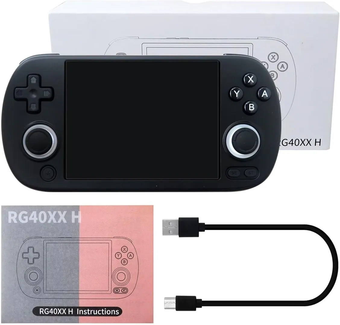 New RG40XX H Retro Handheld Game Consoles with 64 TF Card Portable Gaming Console Linux 64-bit System 4 inch IPS Screen Supports WiFi Bluetooth HD and TV Output