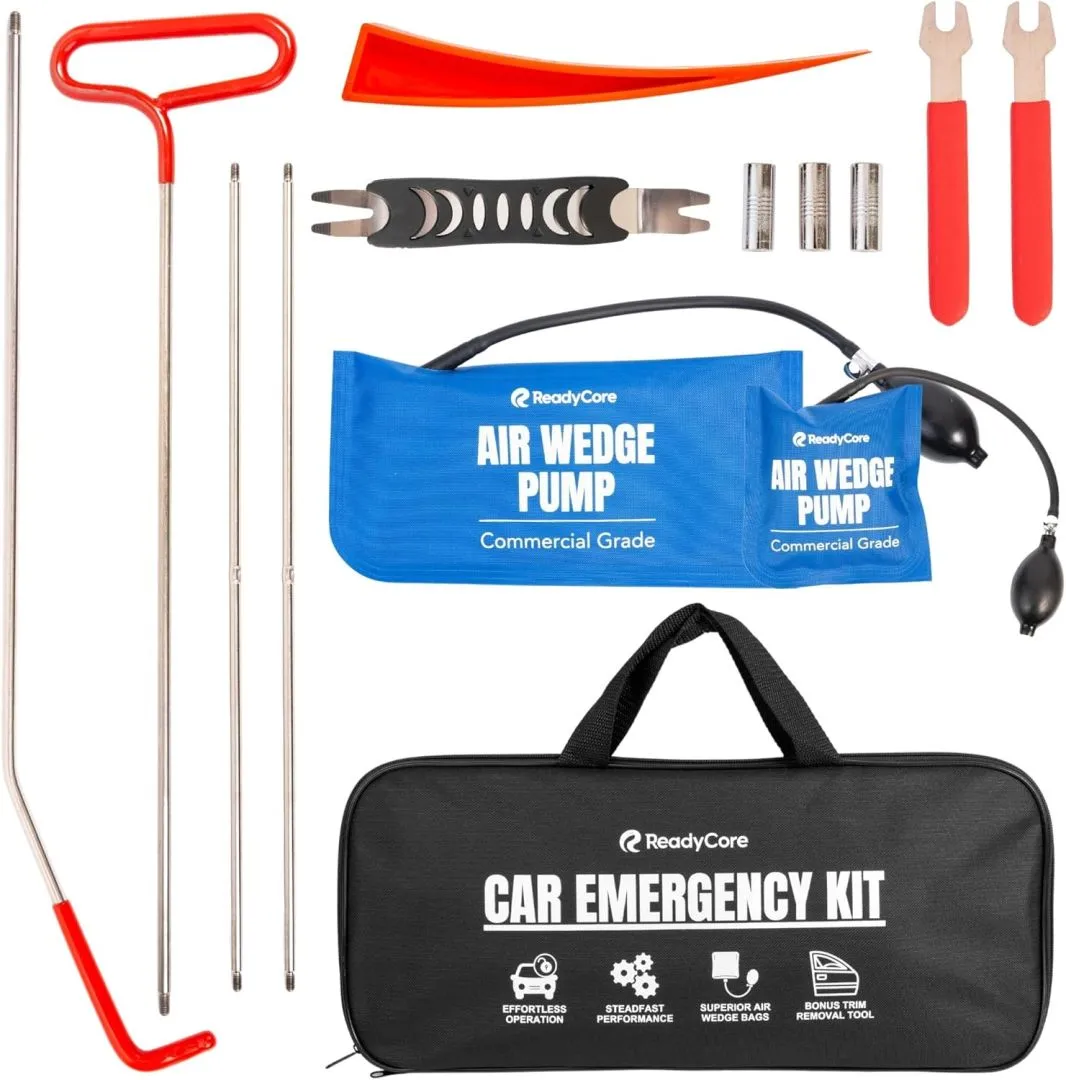 ReadyCore's Car Tool Kit, Stainless Steel Assorted 5th Wheel Pin Puller, Long Distance Hook Tool, Pull Hook J-Hook