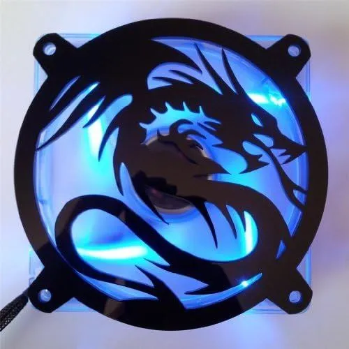 Custom Acrylic Flying Dragon Computer Fan Grill 140mm
