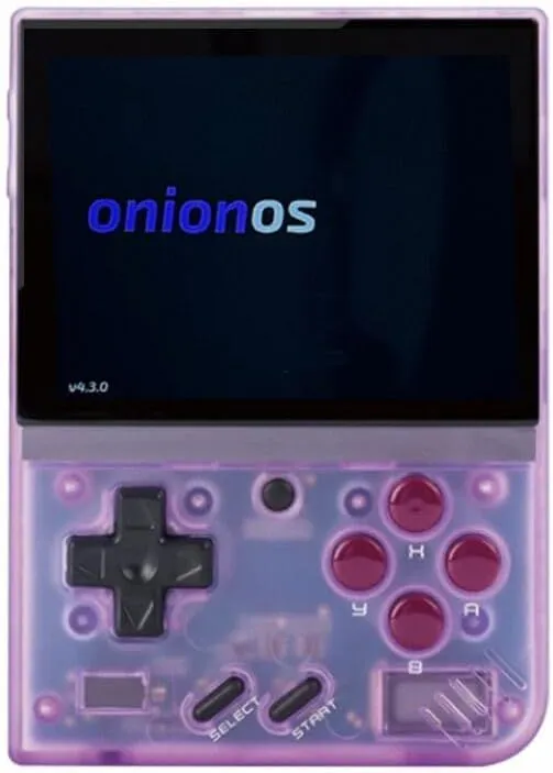 MIYOO Mini Plus 128GB Onion OS Preinstalled Retro Portable Handheld 3.5inches IPS Screen Game Console Miyoo Mini+ Console Compatible with Onion OS (Purple Transparent)