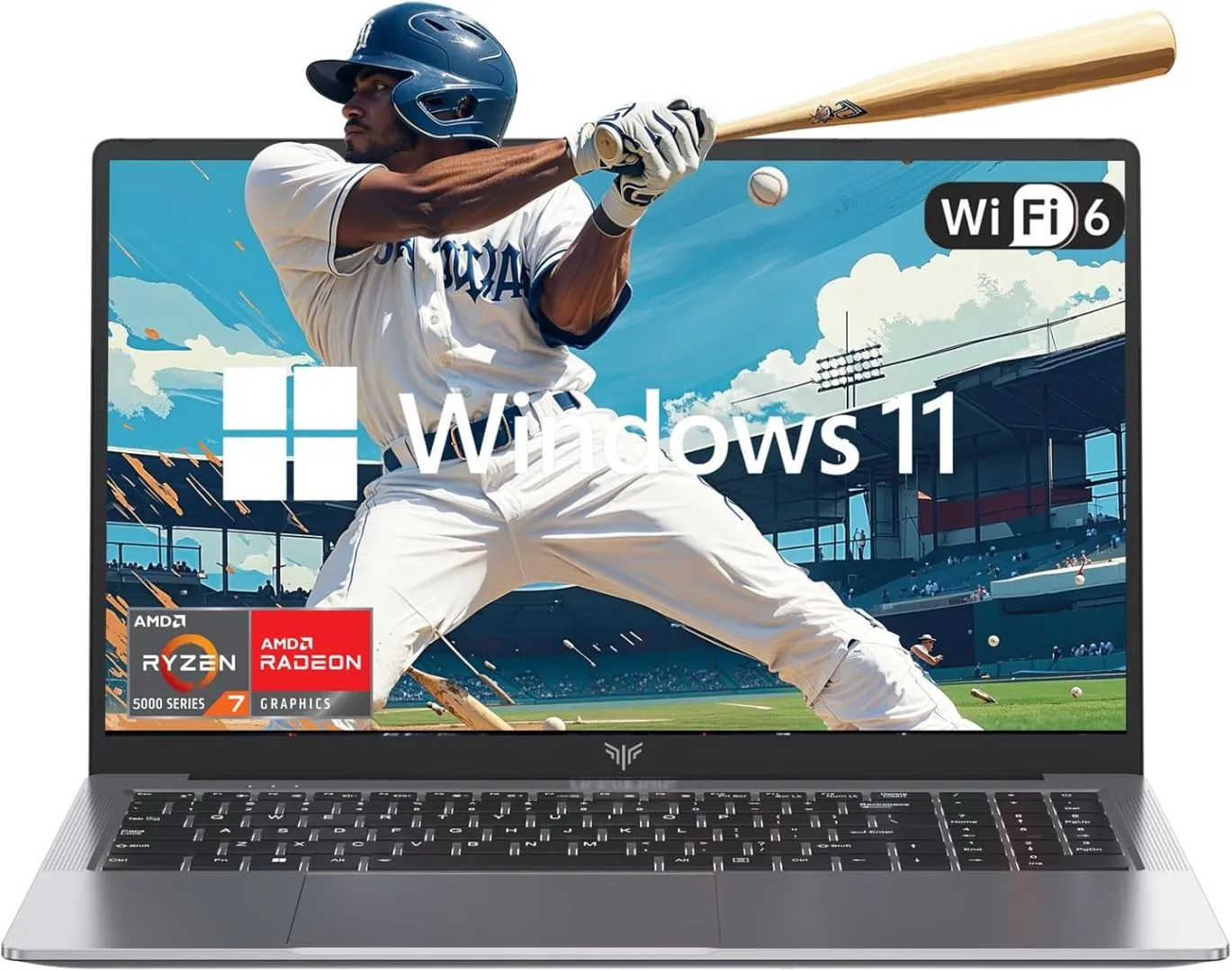 Gaming Laptop AMD Ryzen 7 5825U 16.1-inch IPS Laptop Computer 16GB DDR4 (2 * 8GB, Dual Channel) 512GB NVMe SSD Windows Laptop Backlit Keyboard WiFi 6 HDMI Type-C USB3.2 BT5.2, Gray