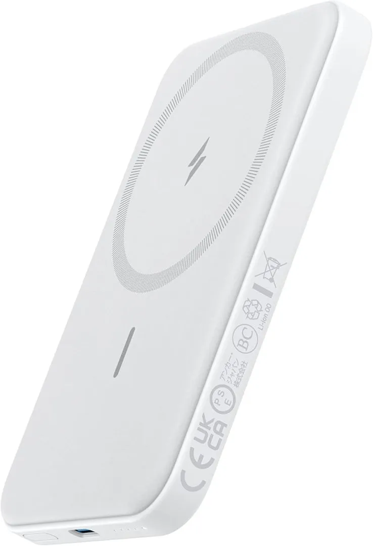 Anker 621 Magnetic Portable Charger (MagGo), 5,000mAh Wireless Power Bank with USB-C Cable, Magsafe-Compatible Battery Pack for iPhone 16 /15/14/13/12 Series