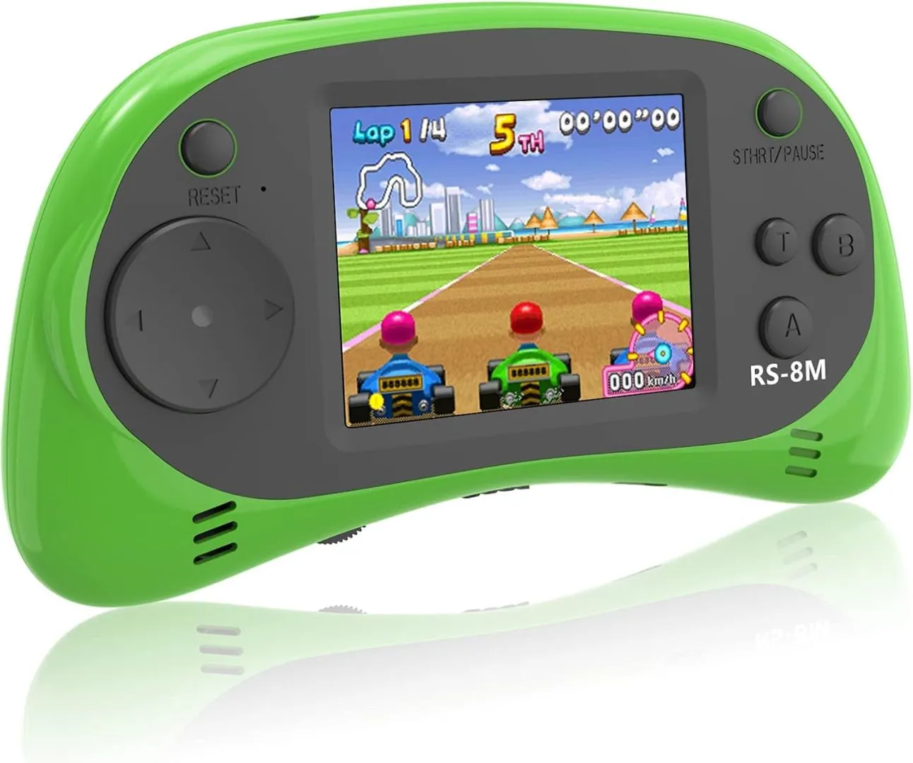 E-MODS GAMING Kids Handheld Games 16 Bit Retro Video Games Console with 220 HD Electronic Games - 2.5'' LCD Portable Travel Games Entertainment Gifts for Boys Girls Ages 4-12 (Lime Green)