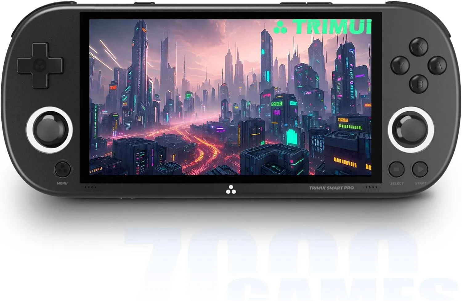 Trimui Smart Pro Handheld Game Console 5 inch Retro Handheld Video Games Consoles Built-in Rechargeable Battery Portable Style Hand Held Game Consoles System Black