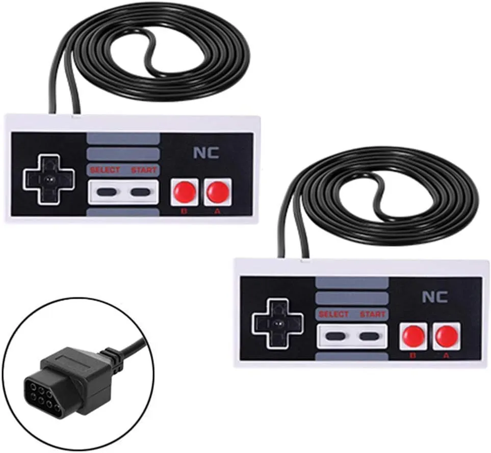 NC Classic NES Controllers for NES 8 Bit Entertainment System Console Control Pad(2PCS)