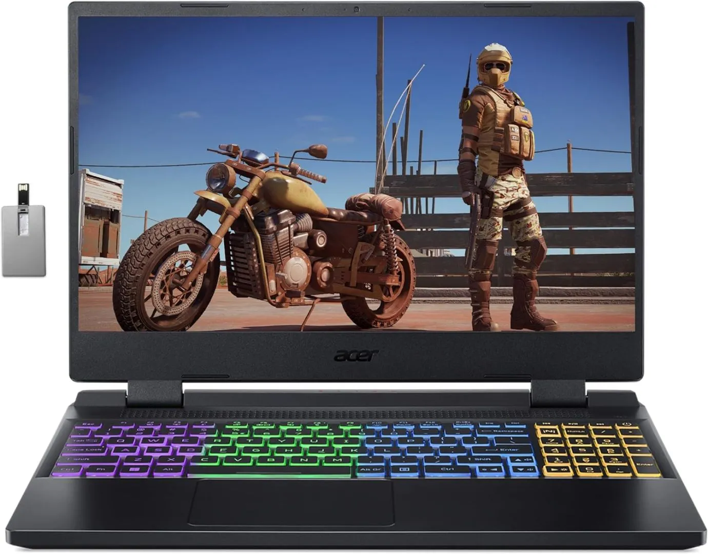 acer Nitro 5 17.3" FHD 144Hz FHD IPS Gaming Laptop, Intel i5-12500H Processor, 16GB RAM, 512GB PCIe SSD, Backlit Keyboard, NVIDIA GeForce RTX 3050 Graphics, Windows 11, Black, 32GB USB Card (Renewed)