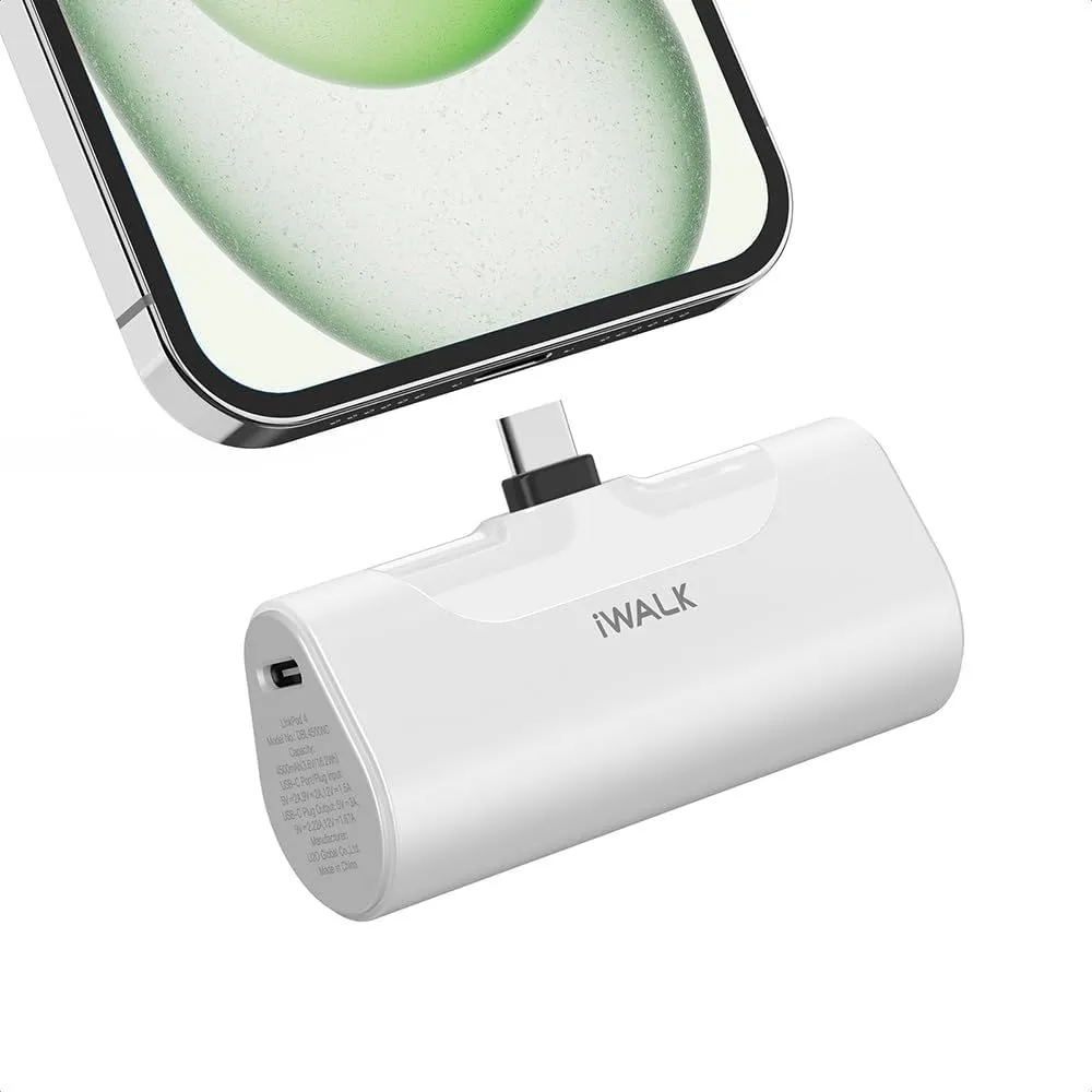 iWALK Portable Charger for iPhone 15 USB-C Small Power Bank 20W 4500mAh Fast Charging Battery Pack Compatible with iPhone 15/15 Plus/15 Pro/15 Pro Max, iPhone 16/16 Plus/16 Pro/16 Pro Max