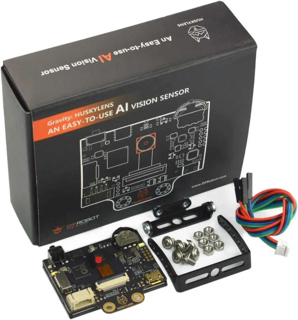 DFROBOT HUSKYLENS Smart Vision Sensor for Raspberry Pi, LattePanda or Micro:bit | AI Camera Support Object/Line Tracking, Face/Object/Color/Tag Recognition