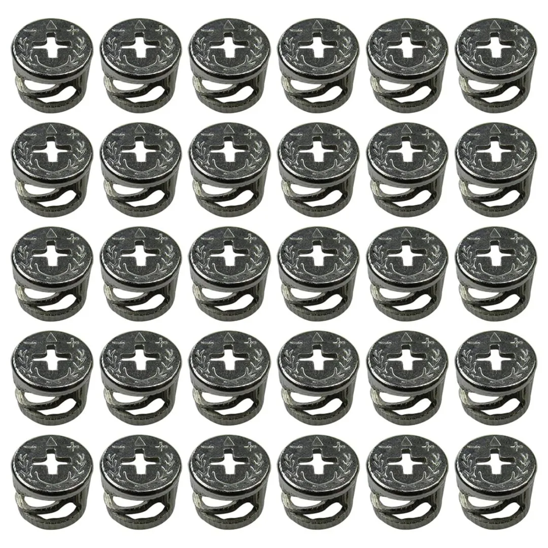 Cam Locks for Furniture, Cam Lock Fasteners Furniture Connecting Cam Lock Fittings Cabinet Connectors Hardware Furniture Connecting Cam Lock Nut 15 x 10.5 mm, 30 PCS, LXLVOUEG
