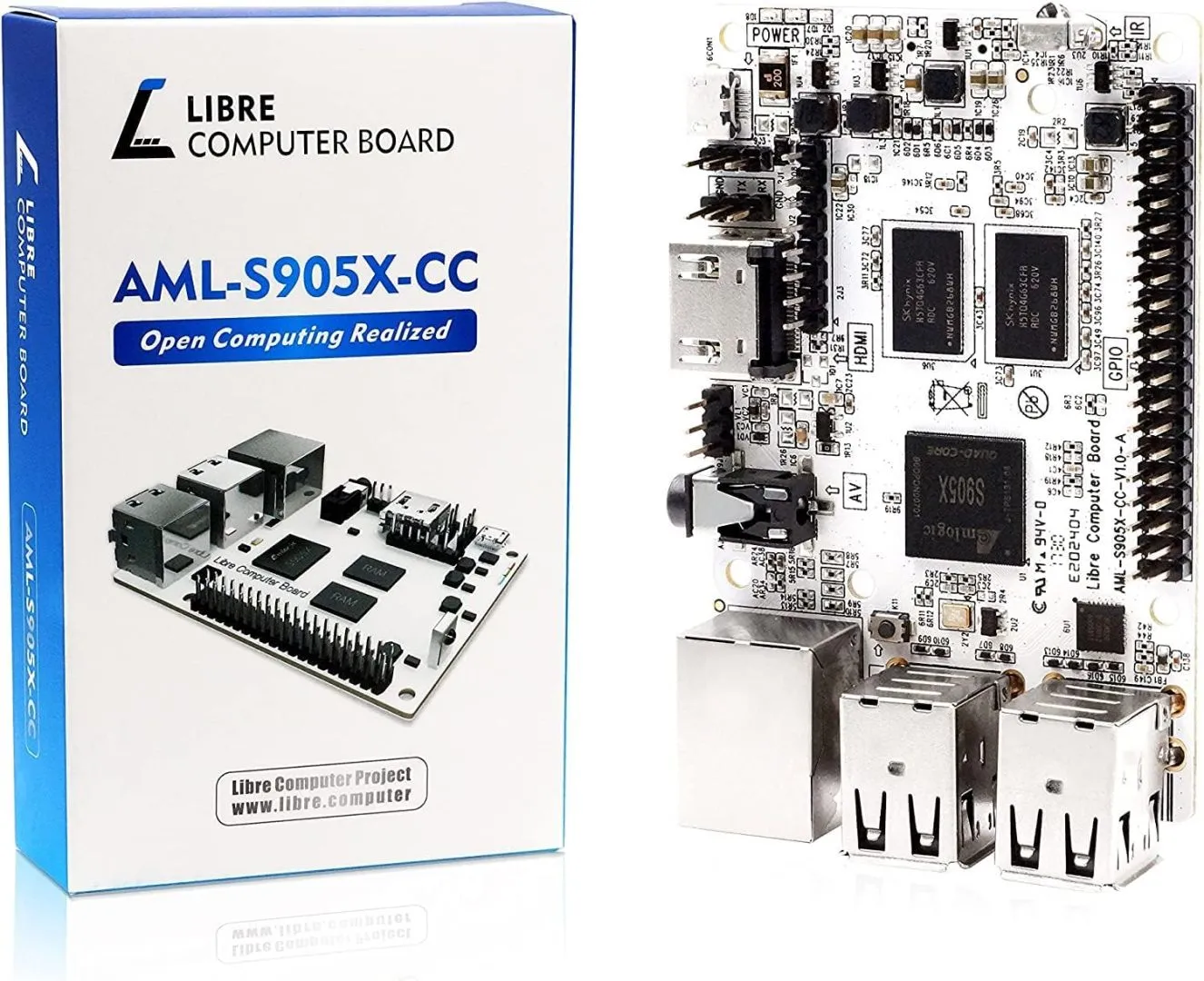 AML-S905X-CC Le Potato 64-bit Single Board Computer Pi 3 Alternative (2GB 2-Pack)