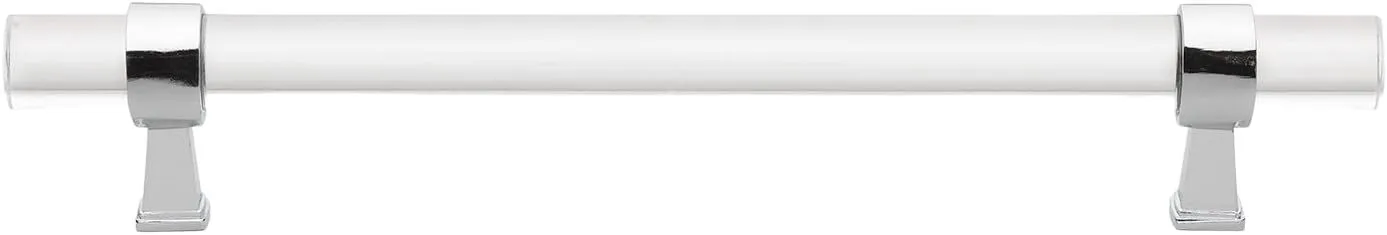 GlideRite Hardware 4718-160-PC-50 Clear Acrylic Cabinet Drawer Pulls, 50 Pack, 6.25", Polished Chrome