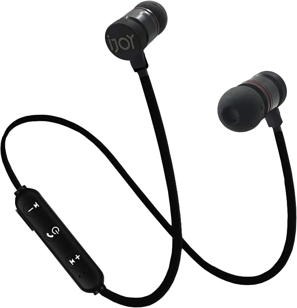 iJoy Bluetooth Wireless Sport Earbuds IPX4 Sweatproof Sport Headphones with Microphone, Noise Cancelling Earphones, Noise Cancelling Headset for Workout, Running, Gym