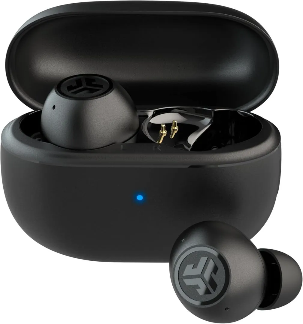 JLab Go Pop ANC True Wireless Earbuds & Charging Case, Black, Active Noise Cancelling, 10mm Drivers, Dual Connect, Customize Your Sound with App, Be Aware Mode, Compact Fit, Google Fast Pair