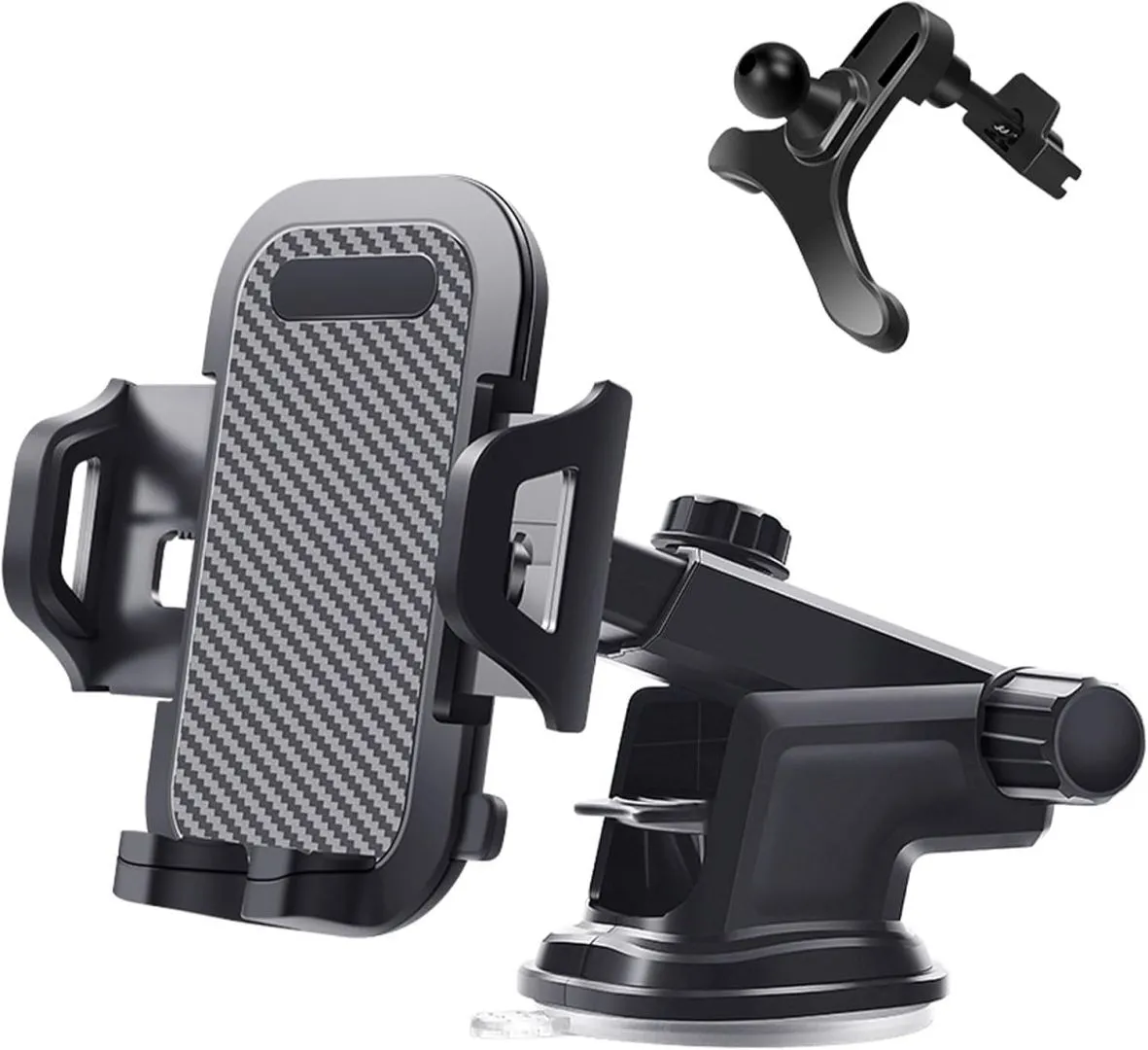 AZSJEPCD Car Phone Mount, [Thick Case & Big Phones Friendly] Long Arm Universal Phone Holder for Car Dashboard Windshield Air Vent Hands Free Cell Phone Holder Compatible with All Mobile Phones
