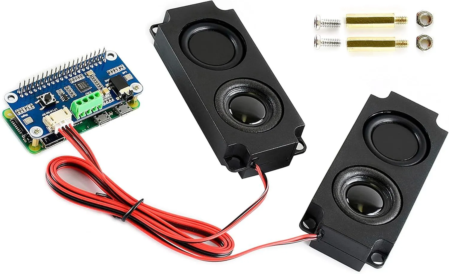 WM8960 Audio HAT Module for Raspberry Pi 4B/3B+/3B/2B/B+/A+/Zero/Zero W/Pi Zero WH,WM8960 Hi-Fi Sound Card HAT Stereo CODEC, Play/Record