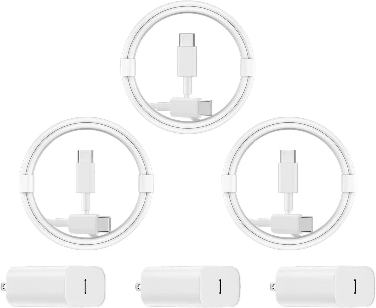 Charger for iPhone 16 Charger Fast Charging 10FT,3Pack 20W USB C Wall Charger Block with USB C to C Data Sync Charging Cable Compatible with iPhone 16/16 Plus/16 Pro/16 Pro Max/15/15 Pro/15 Pro Max