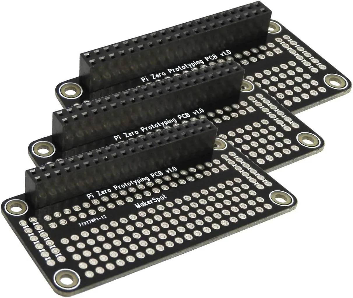 Proto Board Breadboard HAT Soldered with Female Pin Connector PCB Prototyping Board for Raspberry Pi Zero W (3 Pack)