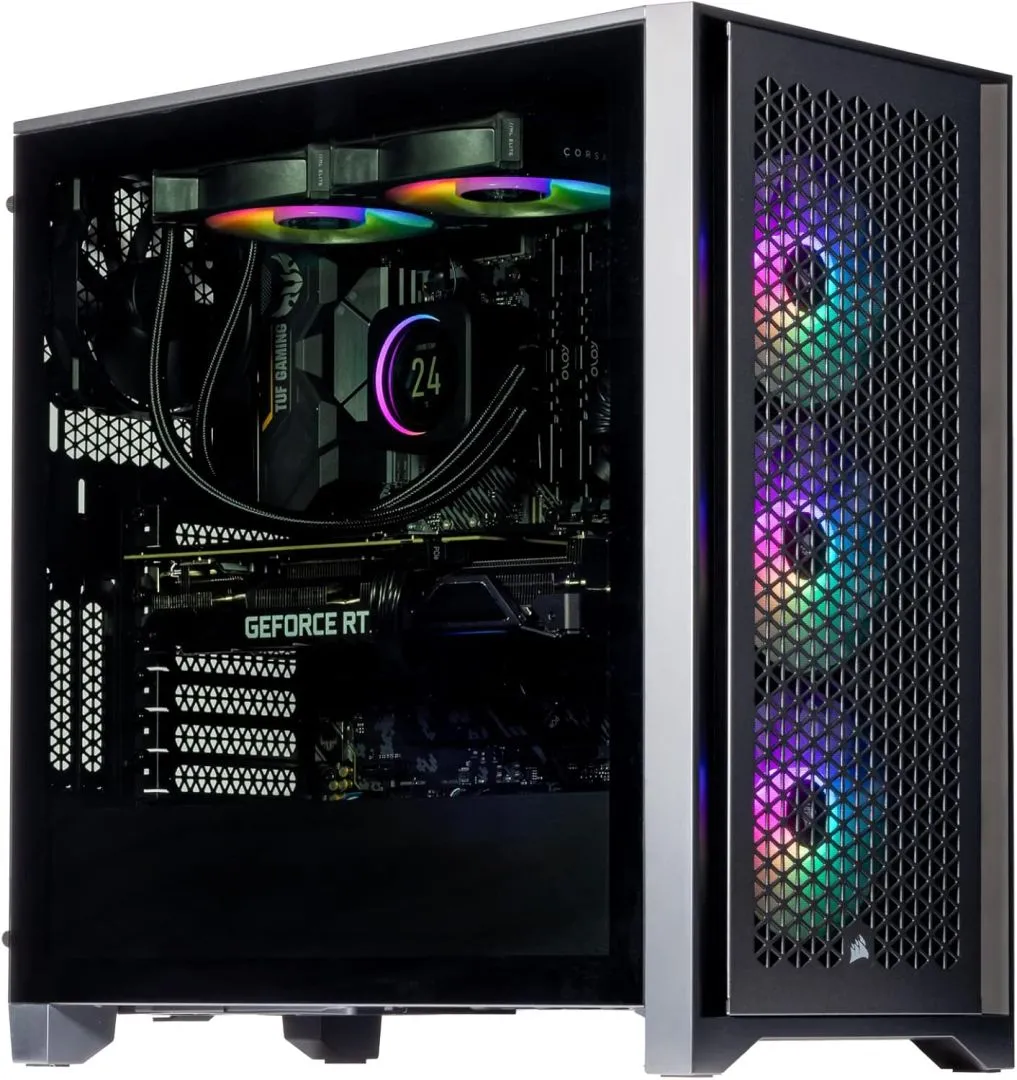 Velztorm Tentorix Custom PC Gaming Tower (240 mm AIO, AMD Ryzen 7 5800X3D 8-Core, GeForce RTX 3050 8GB, 16GB DDR4, 1TB PCIe SSD + 2TB HDD (3.5), AC WiFi, RGB Fans, 750W PSU, BT, Win 11P) VELZ0057