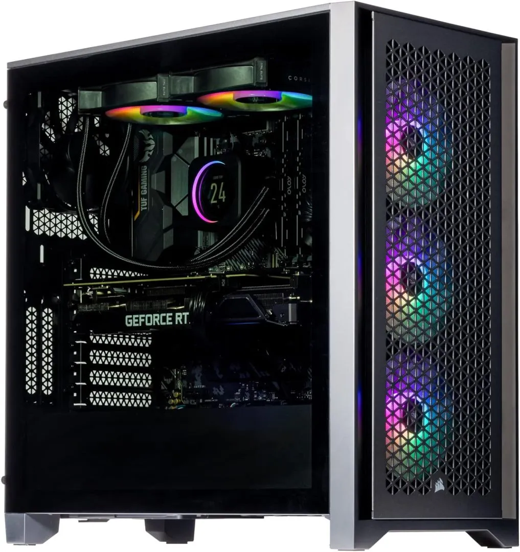 Velztorm Tentorix Custom PC Gaming Tower (240 mm AIO, AMD Ryzen 7 5800X3D 8-Core, GeForce RTX 3070 8GB, 32GB DDR4, 1TB PCIe SSD + 1TB HDD (3.5), AC WiFi, RGB Fans, 750W PSU, BT, Win 10P) VELZ0057