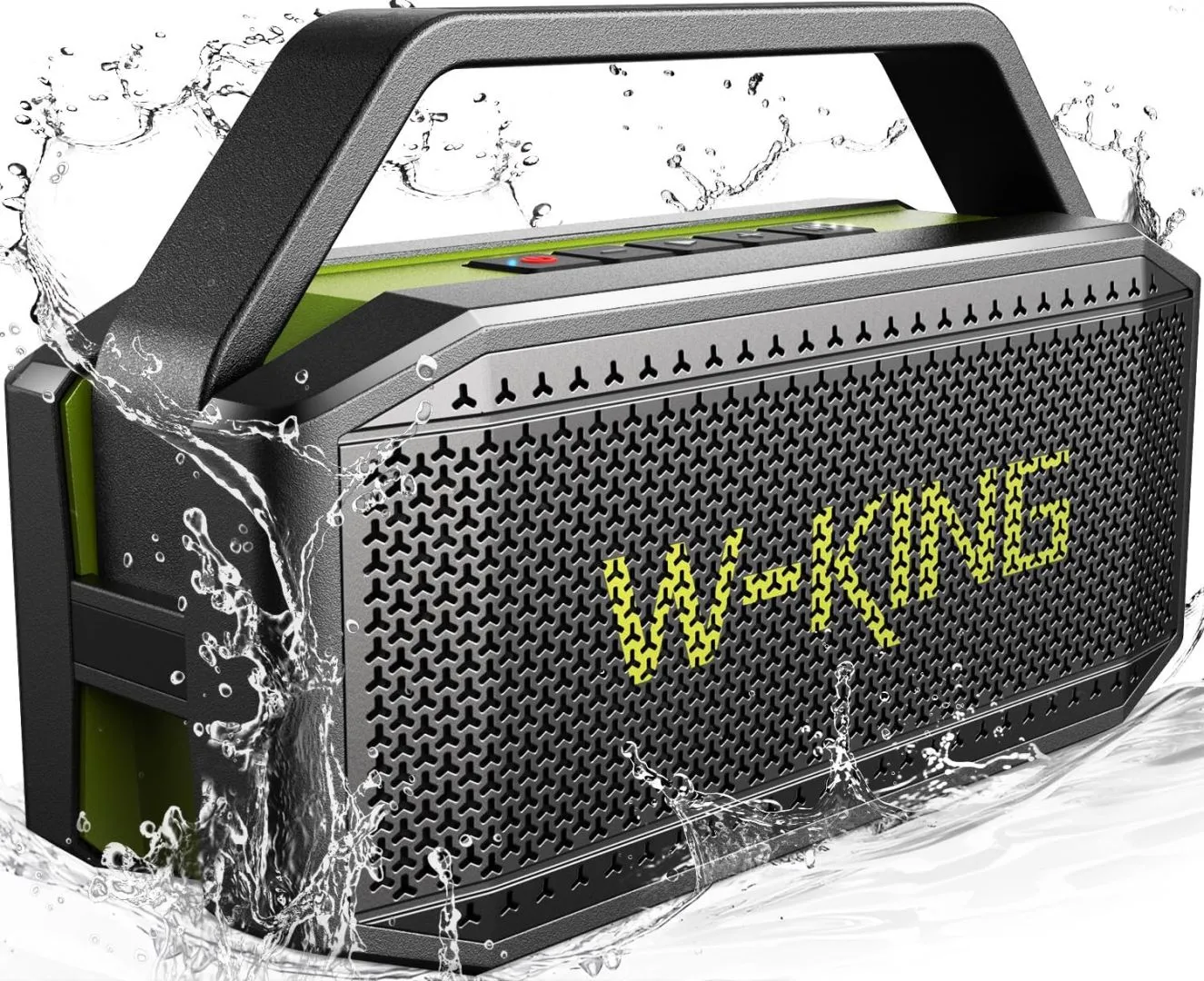W-KING Bluetooth Speaker, 100W Peak 60W Portable Bluetooth Speakers Wireless Loud Bass Subwoofer, IPX6 Waterproof Bluetooth Speaker Large Outdoor Party Boombox/40H/Stereo Pairing/Power Bank/EQ/TF/AUX