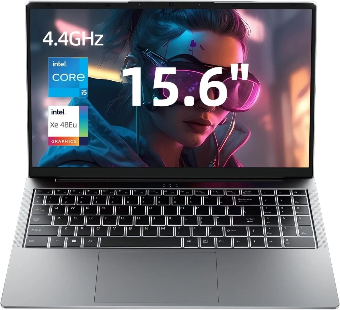 jumper 15.6'' FHD Gaming Laptop, 8-Core i5-12450H (Up to 4.4GHz), 16GB DDR4 512GB NVME SSD Expandable 4TB, IPS Screen, 62.7Wh Battery, BT5.1, 4 Stereo Speakers, USB3.2 * 3, Type-C, HDMI, WiFi-6.