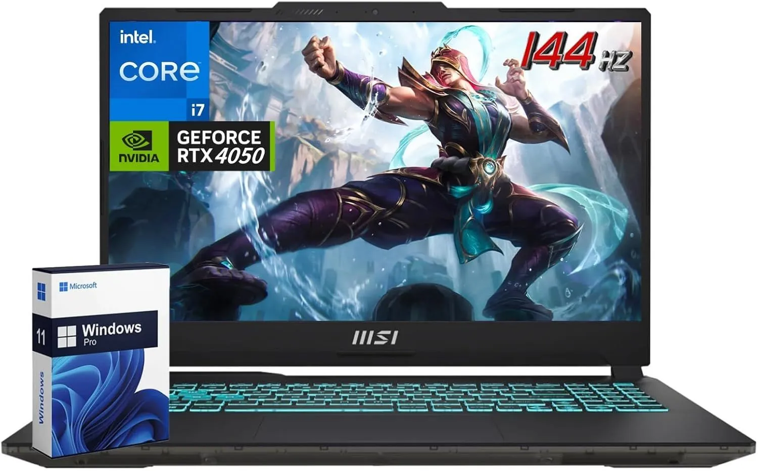 MSI Cyborg 15 2024 Newest Gaming Laptop, 15.6" IPS FHD (1920x1080) 144Hz, GeForce RTX 4050, Intel 13th Gen 10-Core i7-13620H, 32 GB DDR5, 2 TB SSD, Backlit Keyboard, Wi-Fi 6, Webcam, Windows 11 Pro