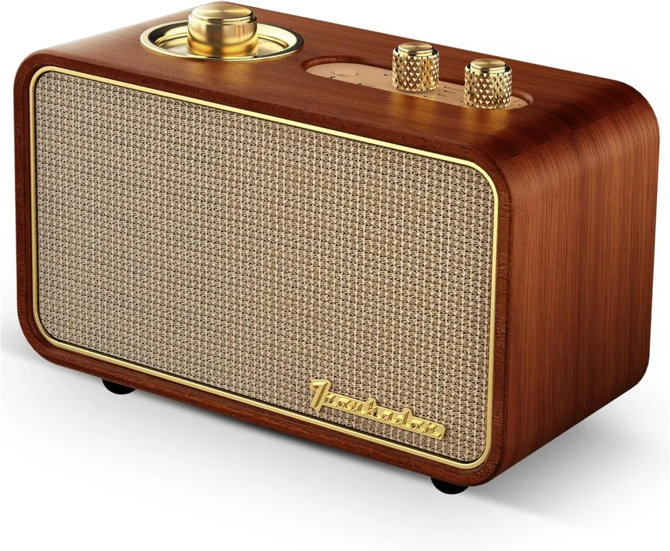 Retro Bluetooth Speaker, Artlink Stero Wireless Speaker Walnut Wooden AM/FM Radio Small Vintage Bluetooth Speaker with Bluetooth 5.0 Connection for Gift, Party, Travel, Office,Home Wood…