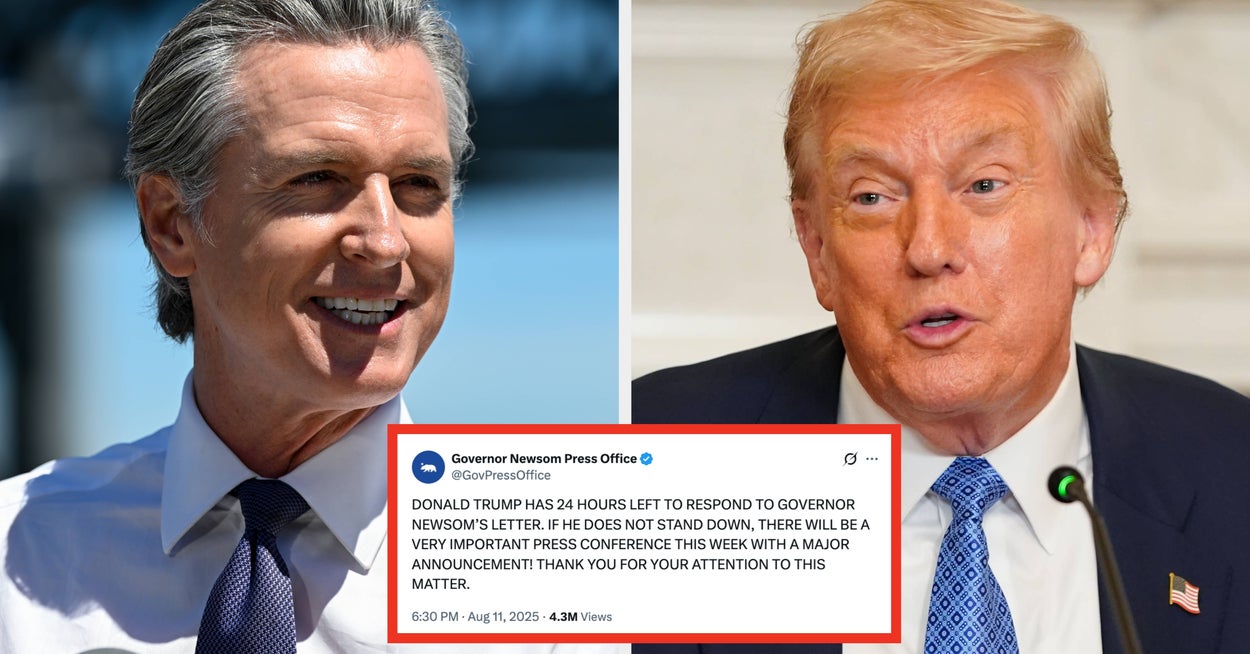 Gavin Newsom Just Hilariously Mocked Donald Trump's Posting Style With One Simple Tweet