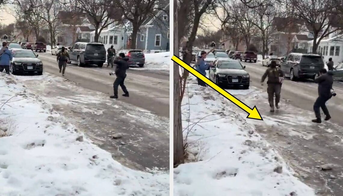 This ICE Agent's Embarrassing Fall Has 10 Million People Laughing Until Their Lungs Hurt