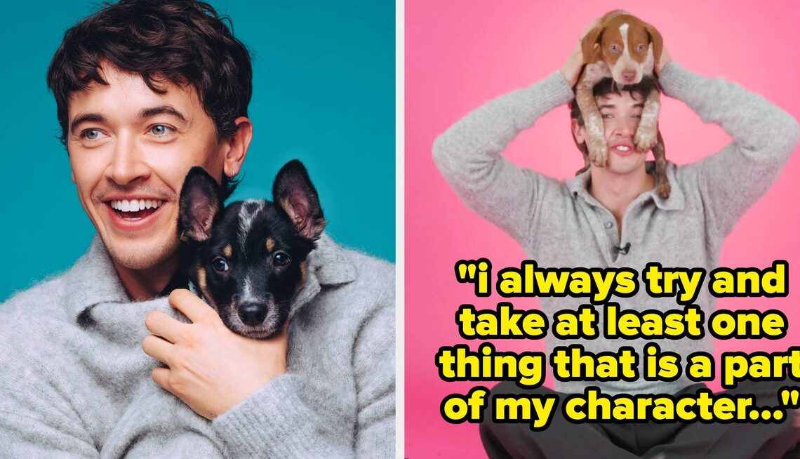 Tom Blyth Shares A Bunch Of Behind-The-Scenes Stories While Playing With Puppies