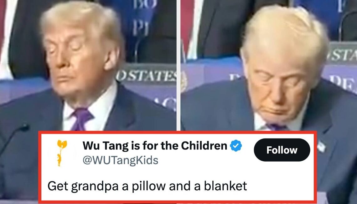 People Are Mercilessly Roasting Trump For Napping On The Job... Again...
