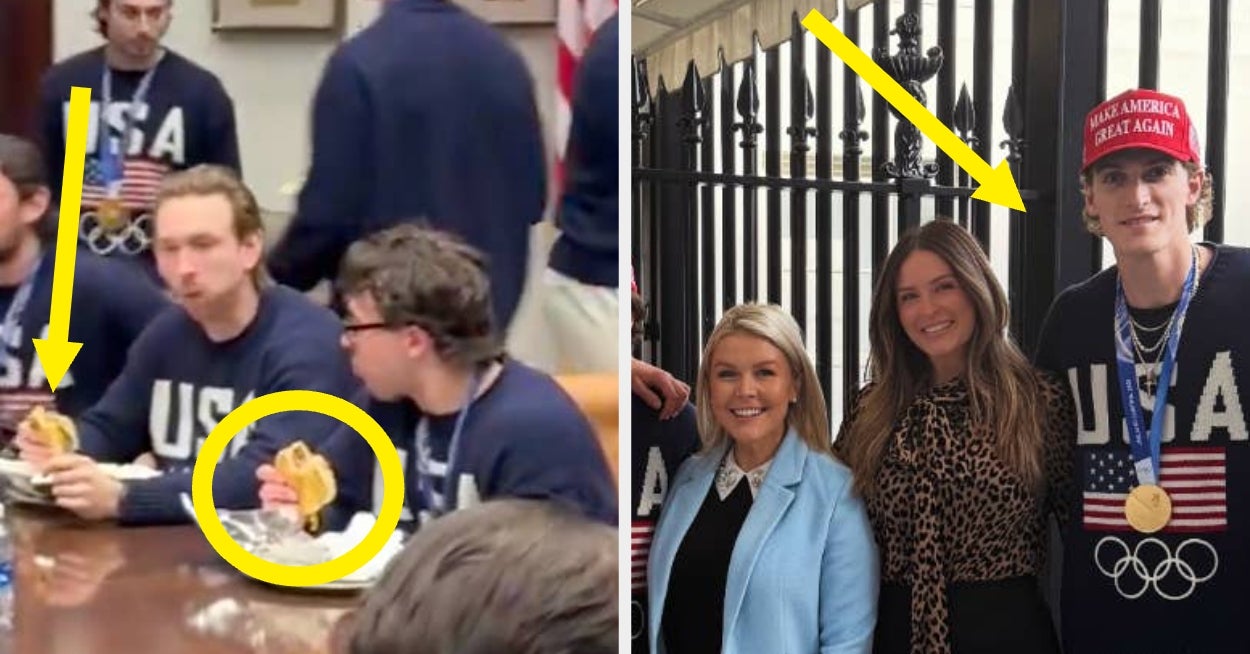 These Photos Of The Men's Hockey Team At The White House Are DEFINITELY Not Political