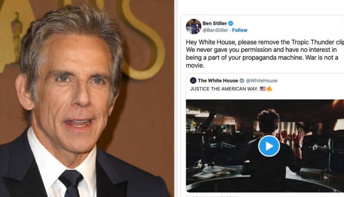 Ben Stiller Slammed The White House For Using "Tropic Thunder" In Pro-War Video