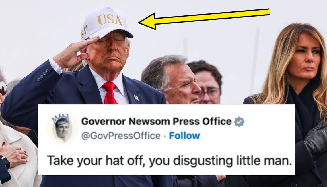 Donald Trump Is Facing Major Backlash For Wearing A Hat While Saluting Fallen Soldiers