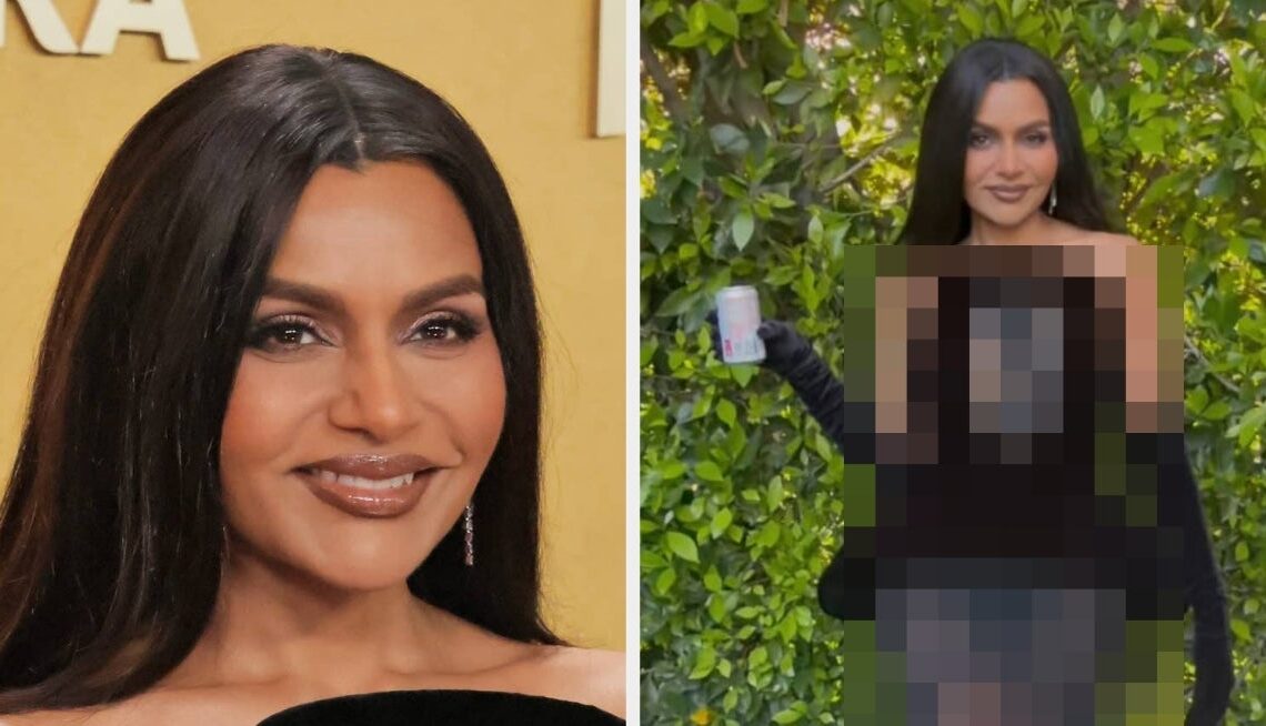 Mindy Kaling Wore Her Most Daring Look To Date With A Sheer Dress For The Actors' Awards