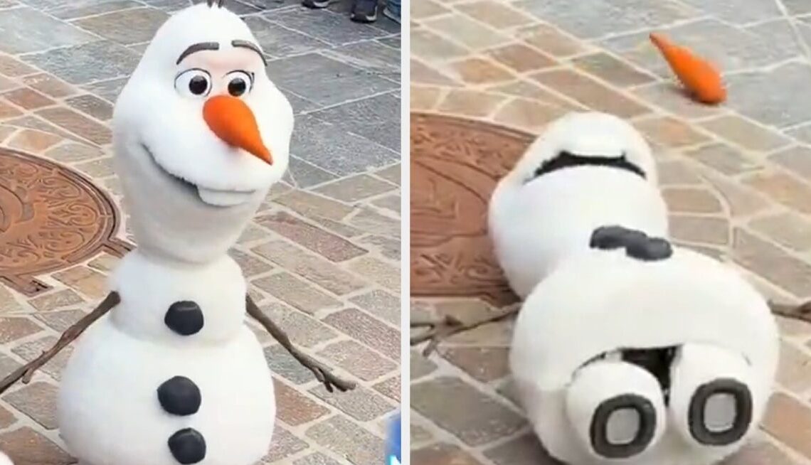 Over 31 Million People Are Losing It At This Video Of Robot Olaf "Dying" At Disneyland