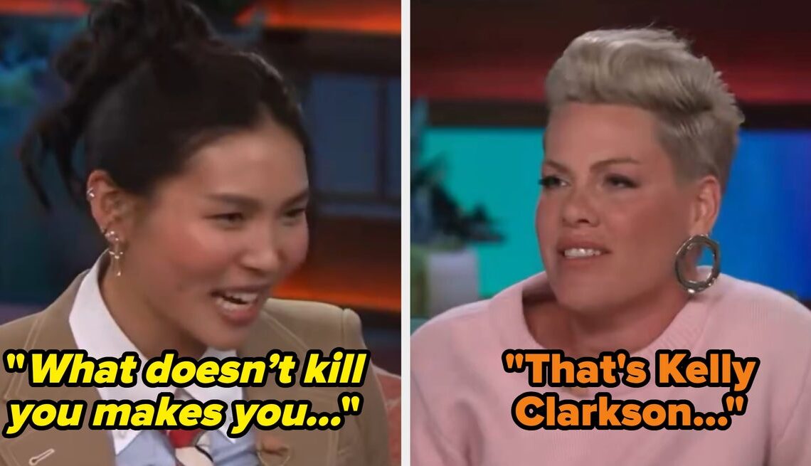 People Are Experiencing Second-Hand Embarrassment Over This Awkward Video Of Chloe Kim Telling Pink That She Loves Her Song… Which Is Actually Kelly Clarkson’s Song